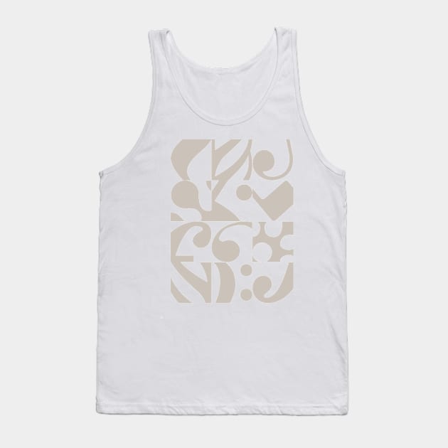 Musical Notes Gray Pattern Tank Top by Dez53